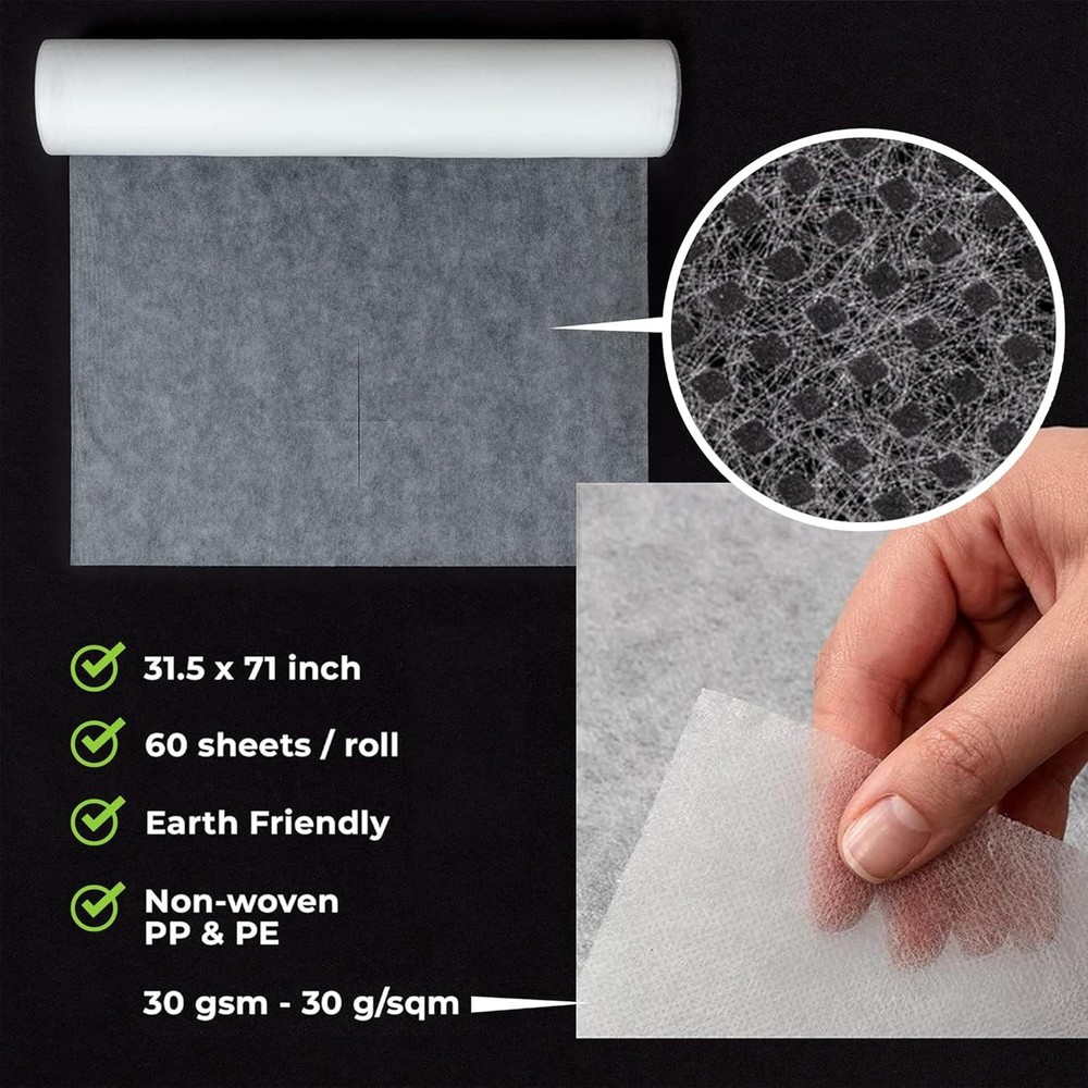 Moisture-Resistant Disposable Massage Cover - 60 Sheets, Easy Clean-Up Solution