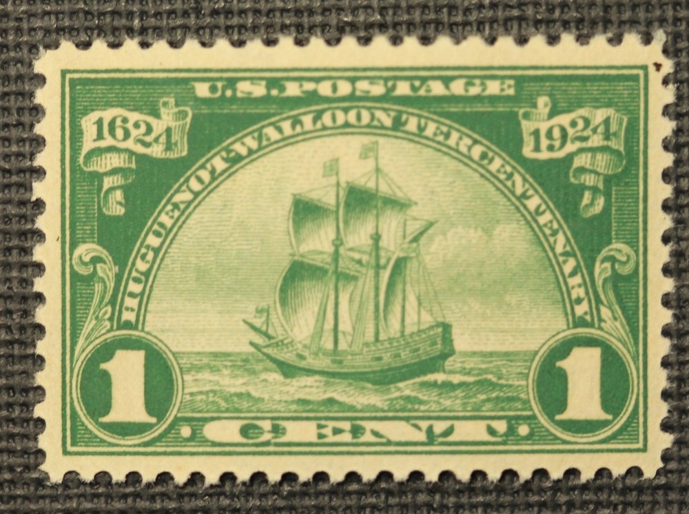 Scott 614 1-cent Huguenot-Walloon Issue MNH
