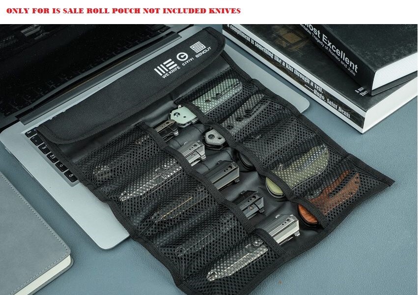 We Knife Co Ltd Roll Holds Ten Folding Knives Hook-And-Loop Nylon Construction