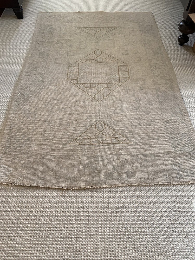 Vintage Turkish Oushak Neutral Rug