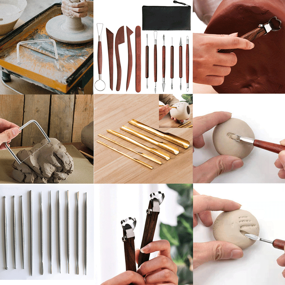 Pottery Tools and Polymer Clay Tools Set for Modeling Sculpting Carving Tool Kit