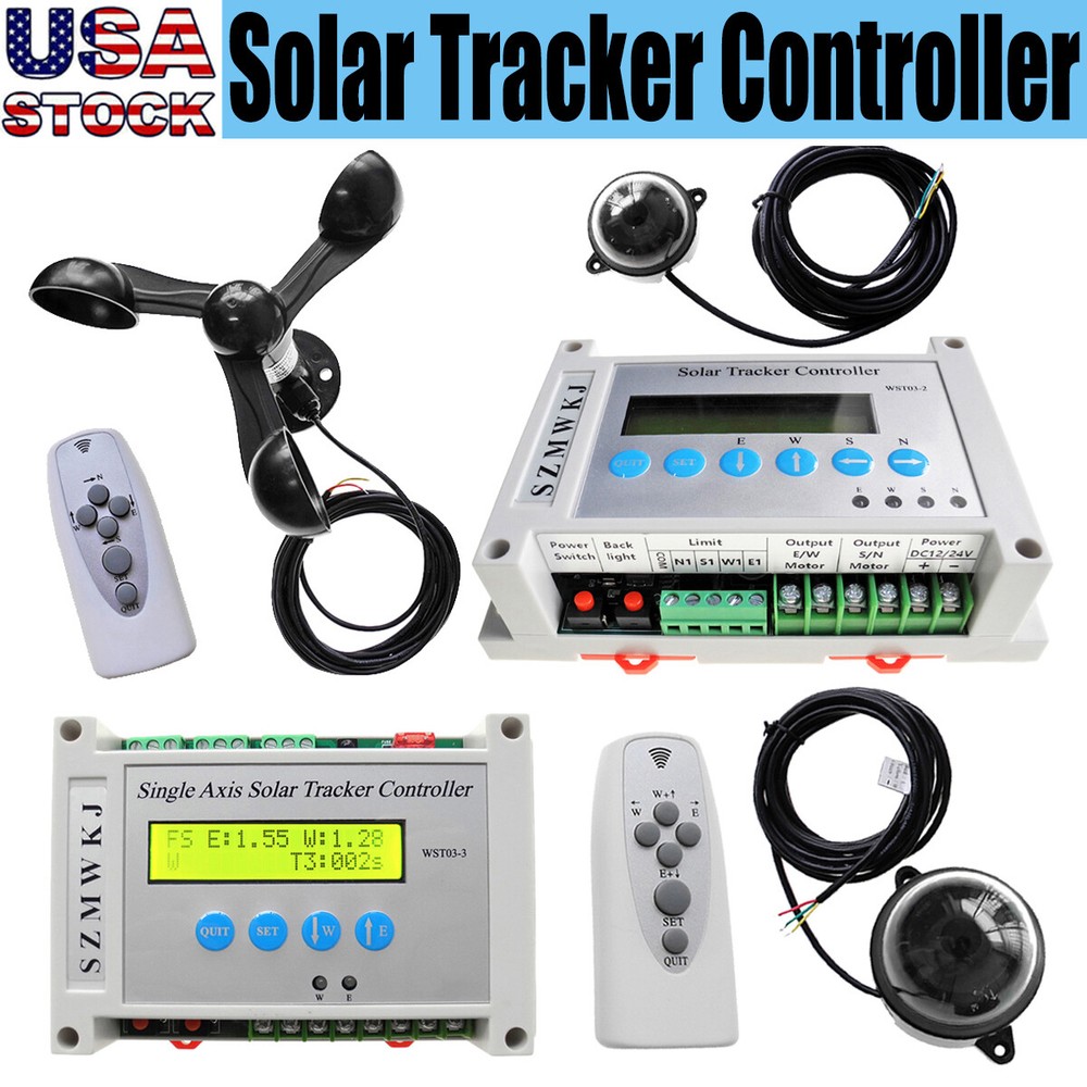 Single/Dual Axis Electronic Sun Track PV Solar Panel Tracking Tracker Controller