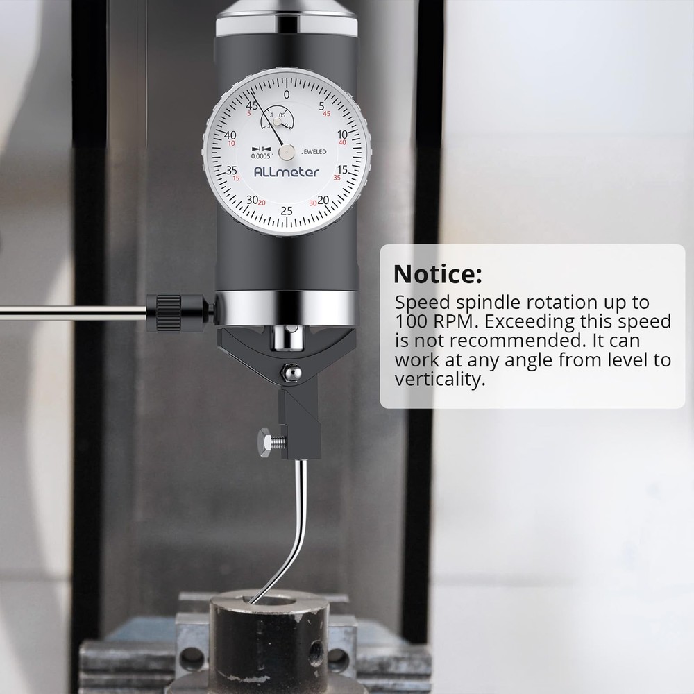 ALLmeter Coaxial Centering Dial Test Indicator,0-0.15" Range with 0.0005"...