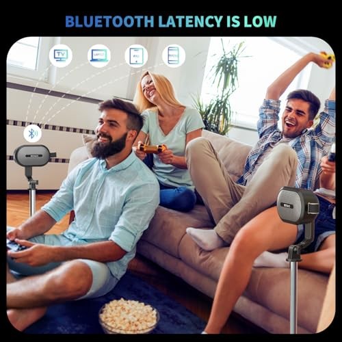 Wireless Dual Bluetooth Speakers Set, Adjustable Stands 2Pcs, High-Fidelity