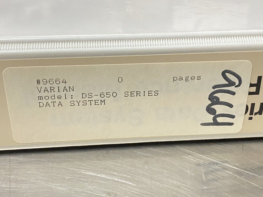 Varian DS-650 Data System - Users Guide / Instruction Manual