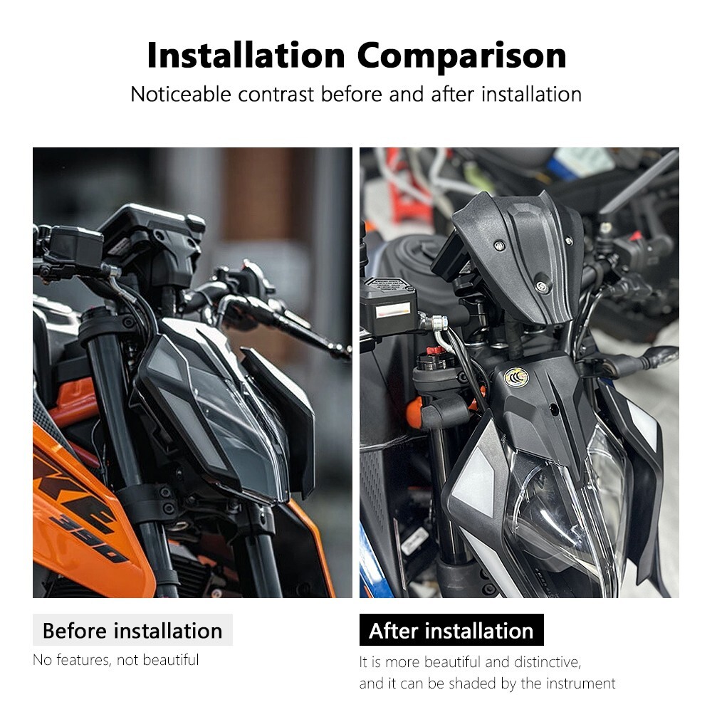 For 390 Duke 2024 + Fly Screen Windscreen Evotech