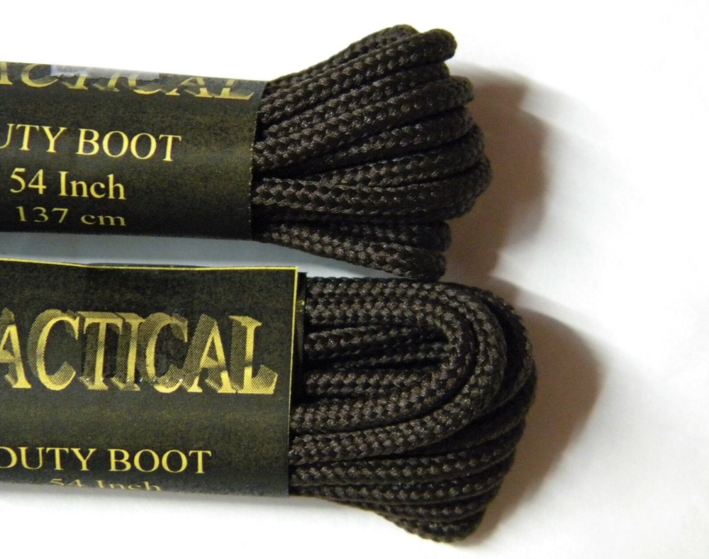 2 pair pack- Durable Polyester, Narrow 2mm thick, Tactical Boot Laces