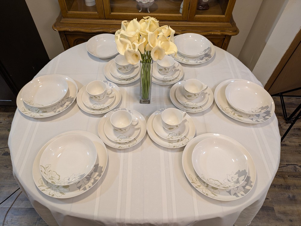 Gust Spring Floral 29 Pc Dinnerware Set Plates Bowls Cups Missing 1 Plate Dahlia