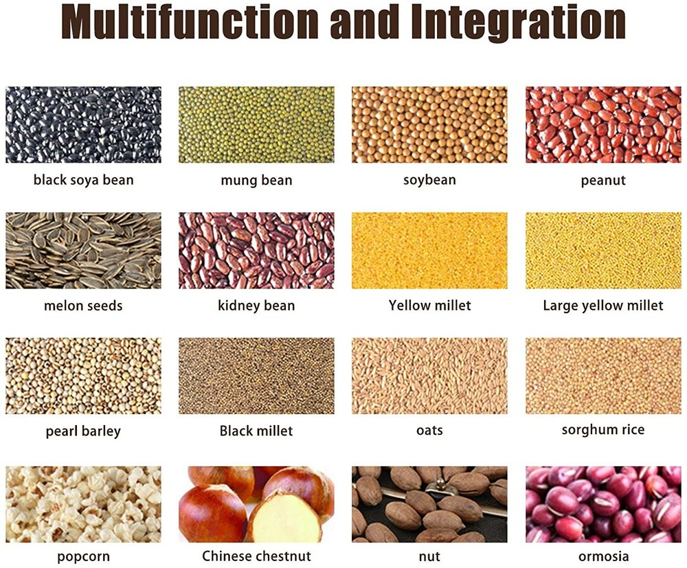 Electric Coffee Bean Roaster Automatic Coffee Roasting Baking Machine Home Use