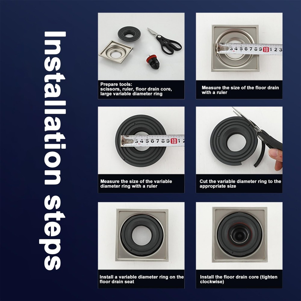 Shower Floor Drain Backflow Preventer One Way Sealing Drain Insert
