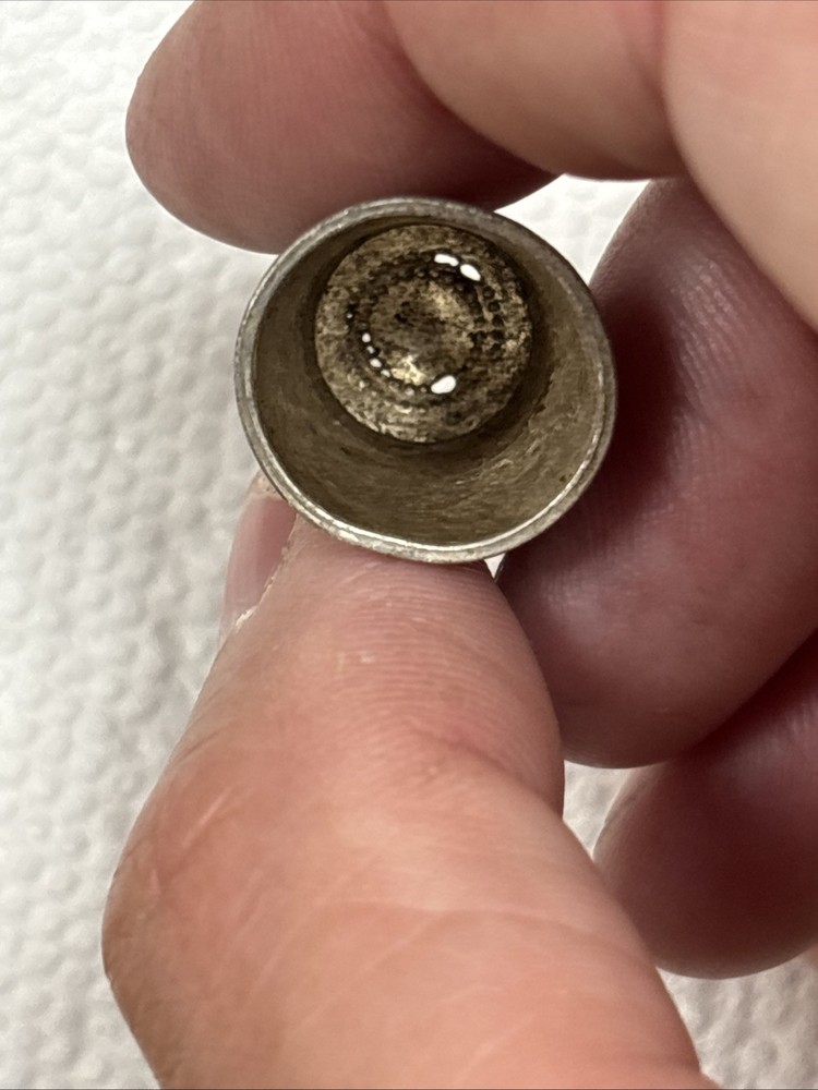 Antique Sterling Silver Size 9 Etched Thimble