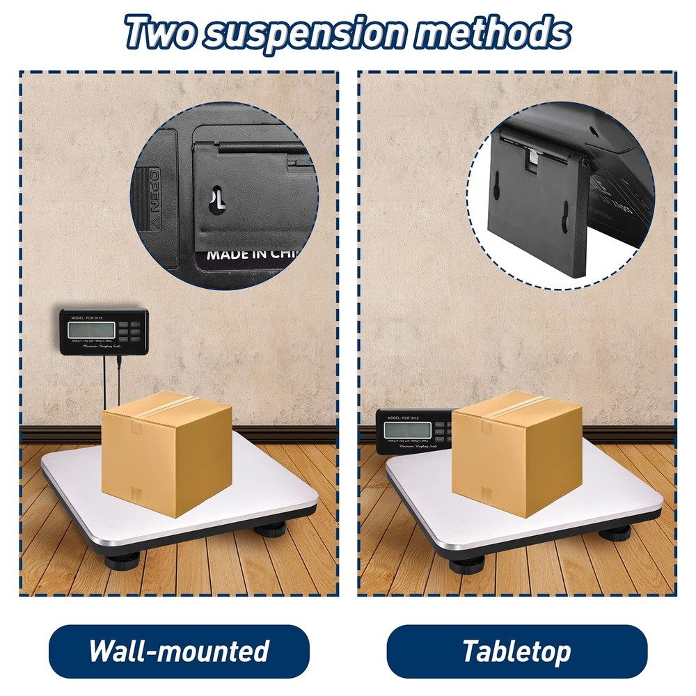 Shipping Scale 660lbs LCD Digital Postal Scale, Stainless Heavy Duty Postage ...