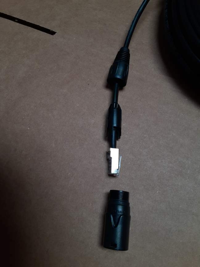 6 FT 4 Channel CAT-5 Snake Tactical Shielded w/Neutrik Ethercon Digital Audio