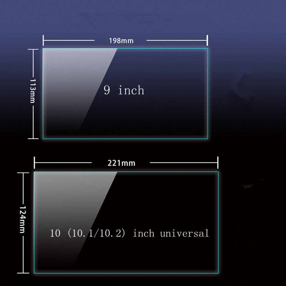9'' / 10 inch Universal Car Navigation Tempered Glass Screen Protector