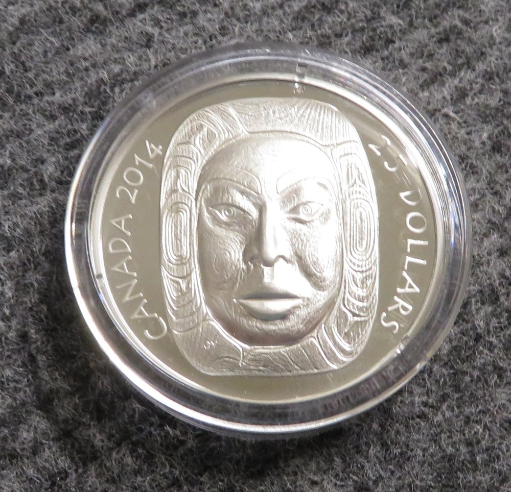 2014 Canada $25 Silver Proof Coin - Matriarch Moon Mask