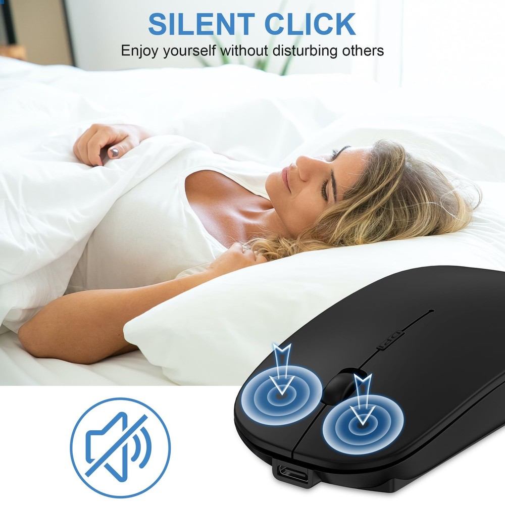 Bluetooth Wireless for MacBook Mac iPad Laptop Computer Pad Optical Rechargea...