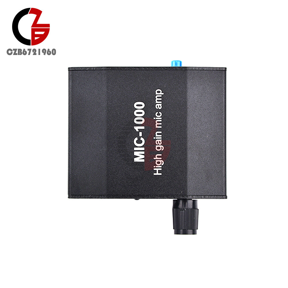 Microphone Amplifier Audio Amp High Gain 1000 Times Amplification Accessory Kit