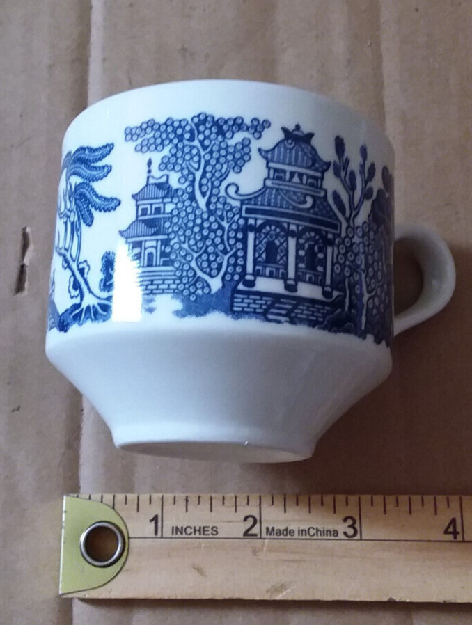 Three Pc. Churchill Classic Bluewillow Dinner Set - NOS