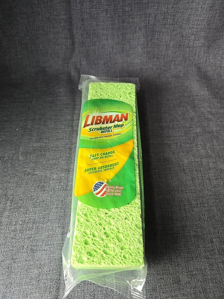 Libman Scrubster Mop Refill Easy Change Snap On Refill #03105 New