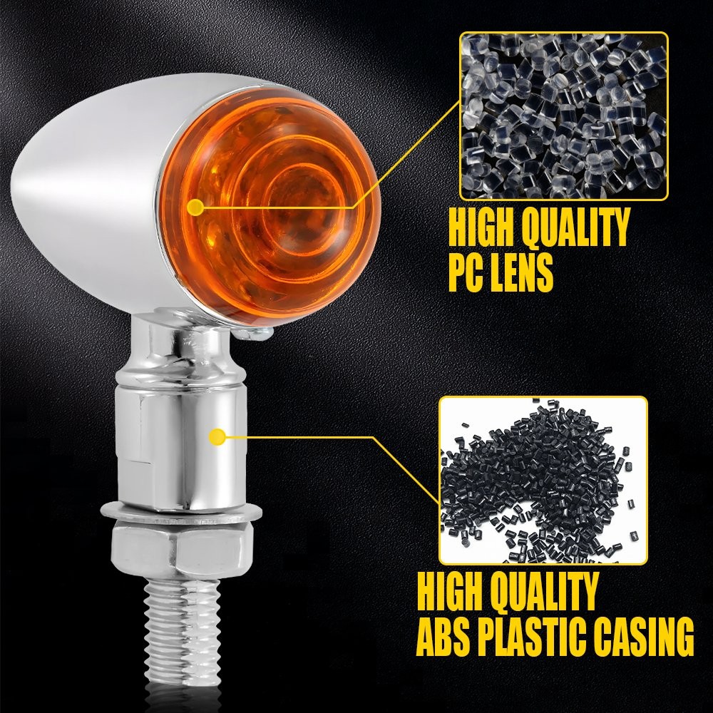 Bullet Amber Lens Signal Turn Blinker Indicator For Light Davidson Harley