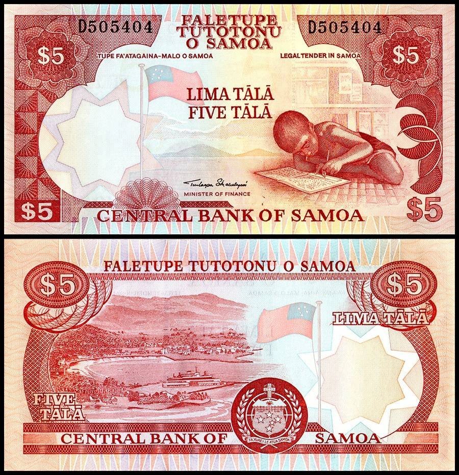 Samoa 5 Tala, 2002 ND, P-33a.2, UNC