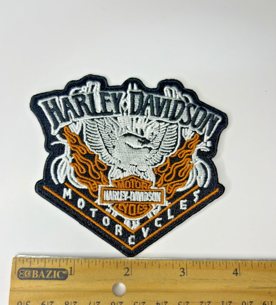 Harley-Davidson Embroidered Shield Hunter Emblem Sew-On Patch