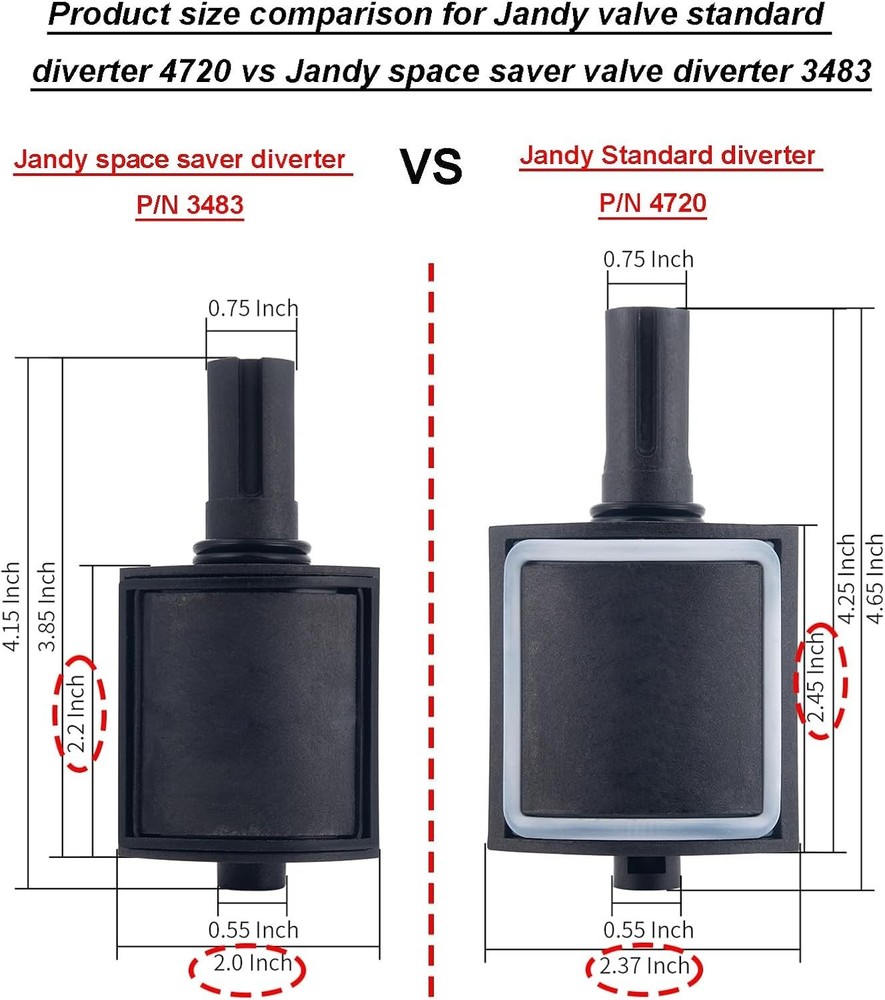 Replacement Diverter Valve Kit for Jandy - 4720 - Enhanced Pool Efficiency