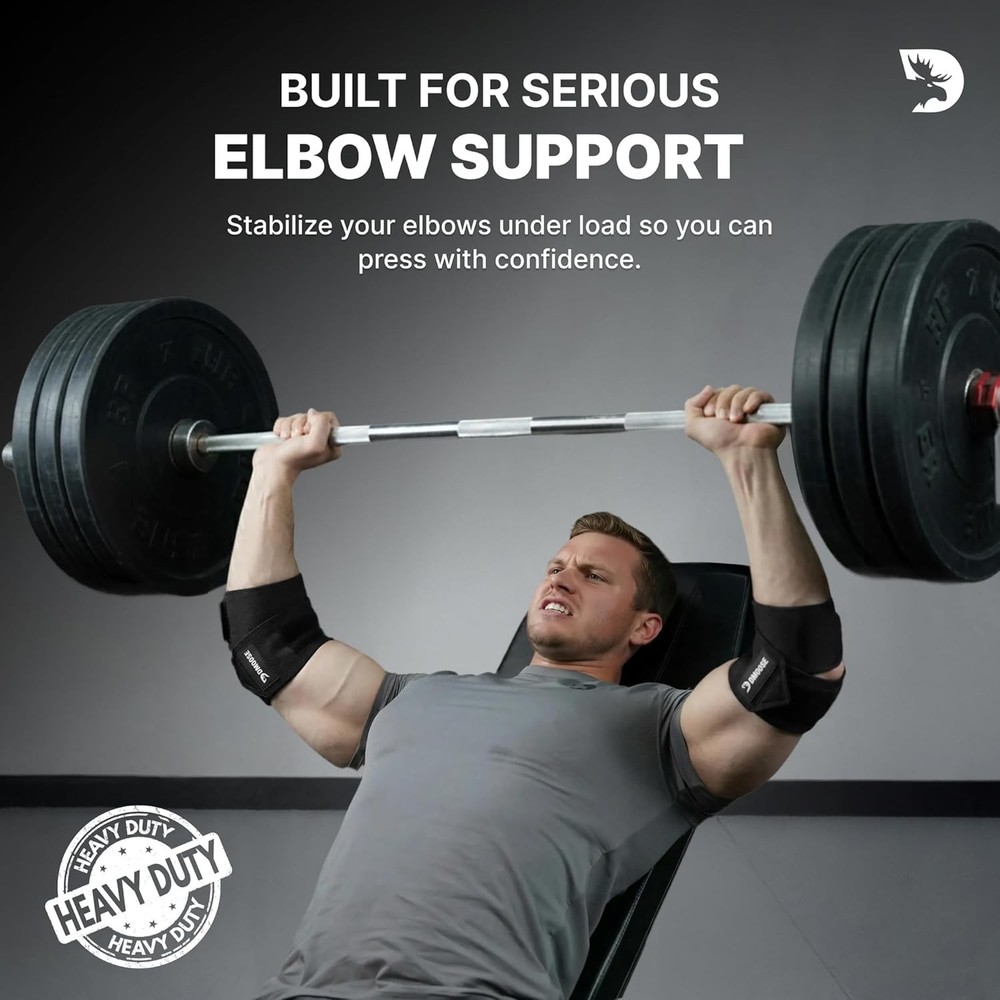 Breathable Elbow Wraps - 40'' Adjustable Straps for Joint Support & Performance