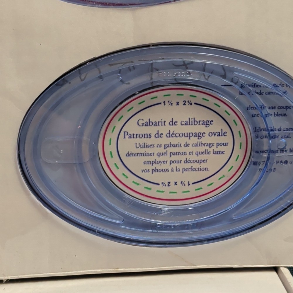 Creative Memories Custom Cutting System 4 Oval Patterns A33 Template Set SEALED