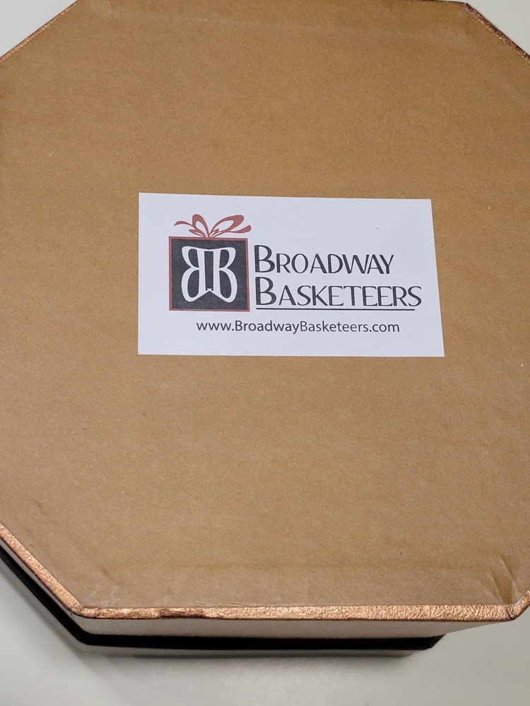 Broadway Basketeers Octagonal Nesting Boxes Set of 5 Gold Filigree Gift Tower