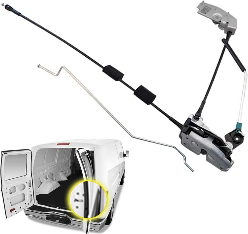 Rear Right Side Cargo Door Latch Cable&Rod For 1992-2014 Ford E150 E250 E350