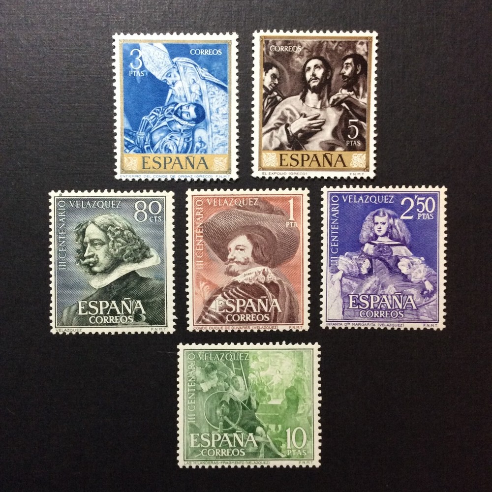 BroadviewStamps Spain #980-81, #983-86 MNH VF.