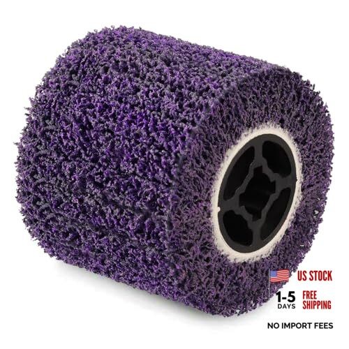 Abrasive Drawing Wheel Surface Conditioning Tool, 4.5" x 4" Wire Wheel 1