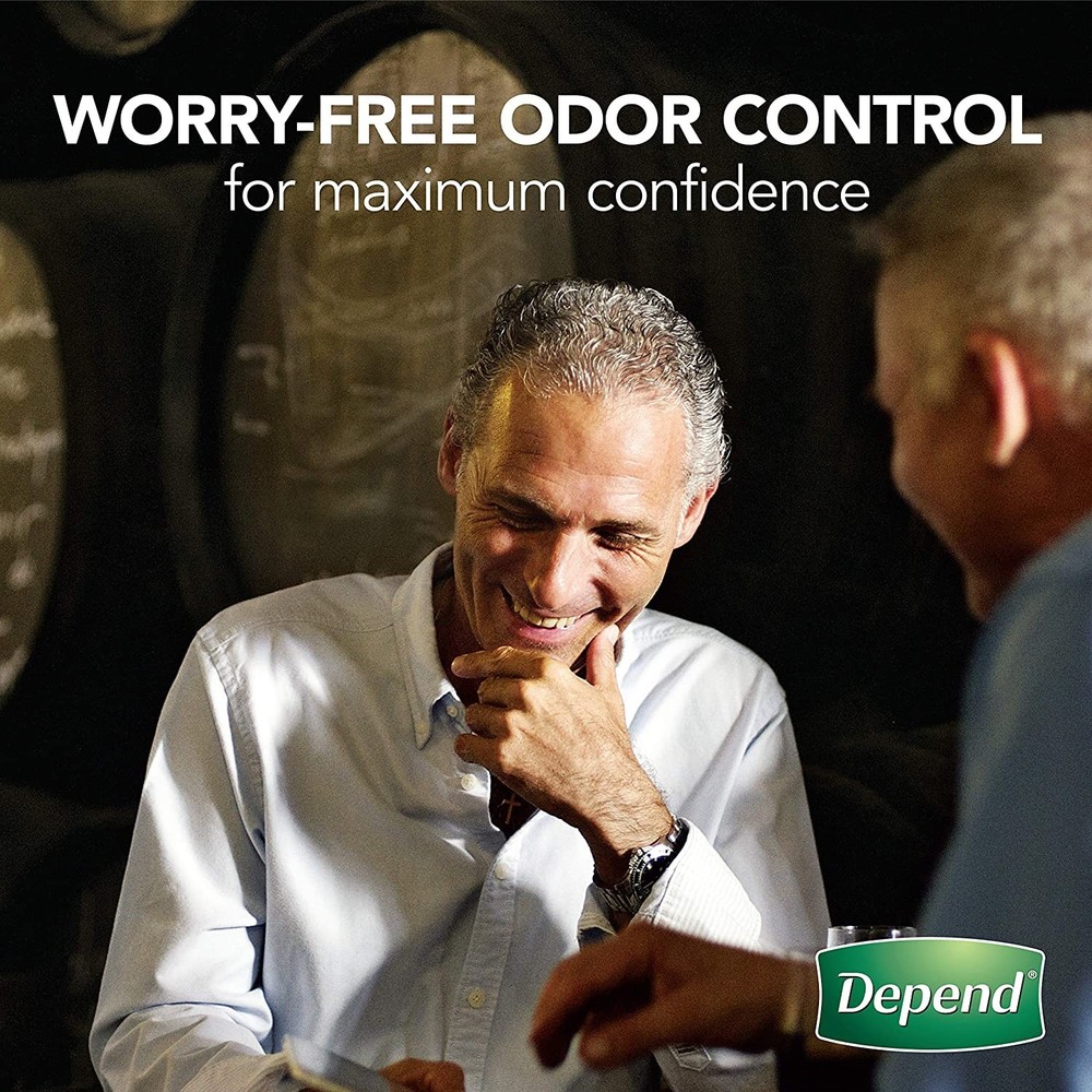 Depend Incontinence Guards/Bladder Control Pads for Men, Maximum Absorbency, 10