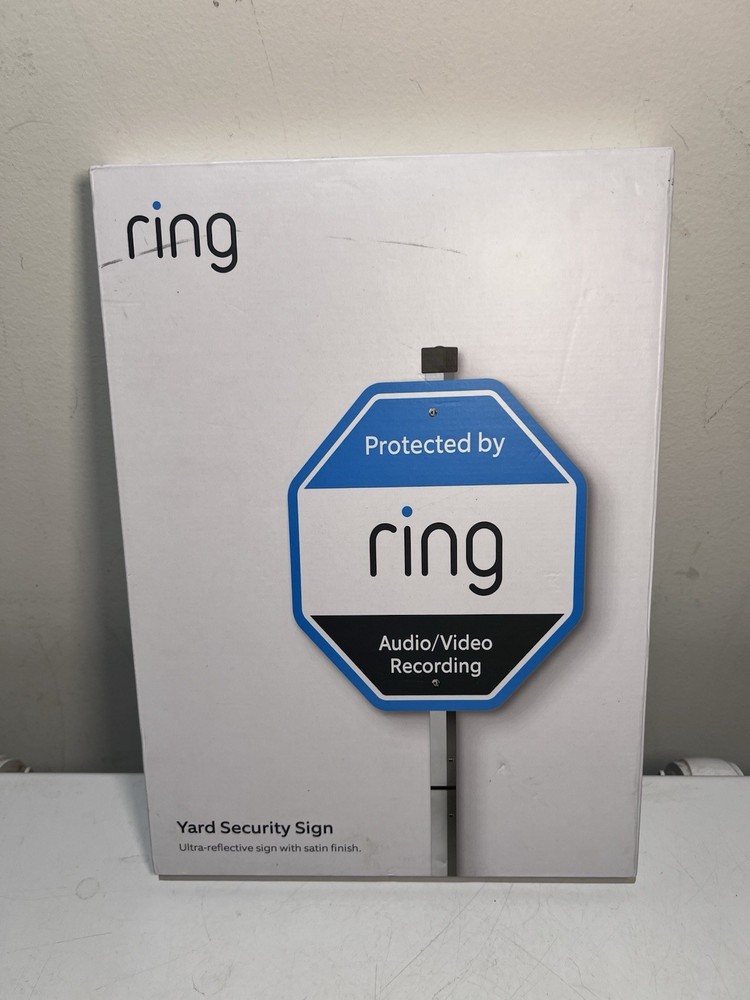 Ring Home Security Yard Sign - White