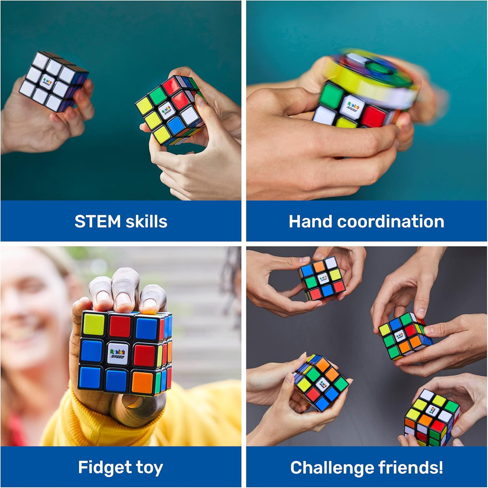 Rubik’S Cube, 3X3 Magnetic Speed Cube, Problem-Solving Brain Teaser, Classic Col