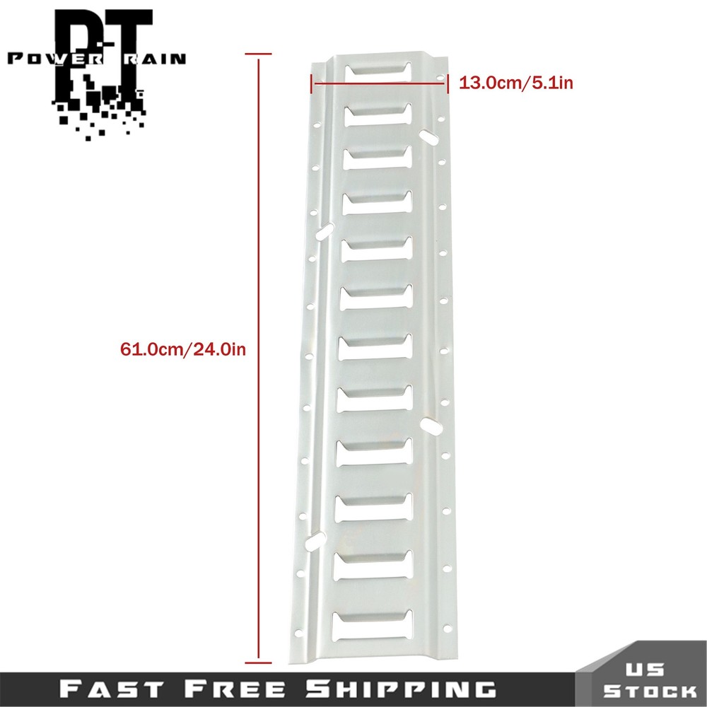 4 Pack 2' E Track Tie Down Rail Kit Silver Rail Enclosed Cargo Trailer