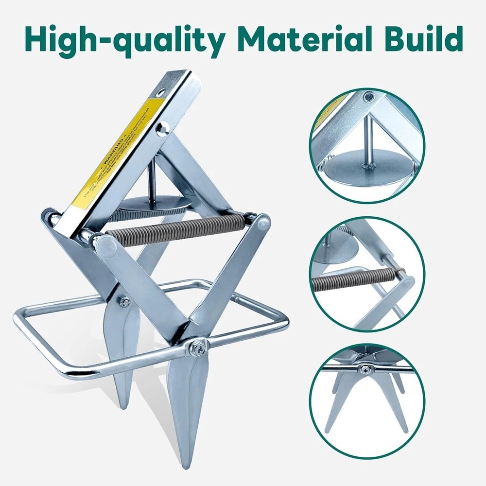 2 Pack Galvanized Steel Mole Traps - Eco-Friendly & Easy Setup for Lawns