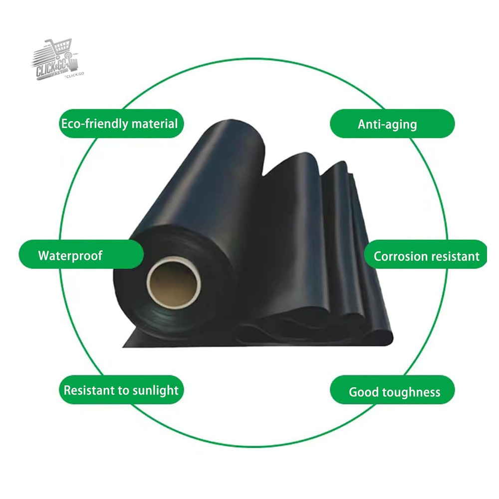 Heavy Duty Black Plastic Polyethylene Cloth 2M X 2M, Poly Cover Sheets