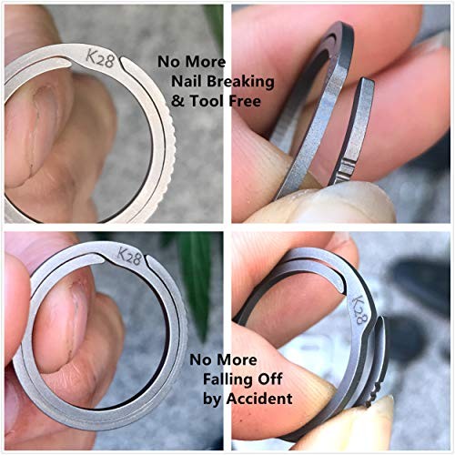 Titanium Quick Release Side Pushing Key Rings Gear Creative Classic Keyring