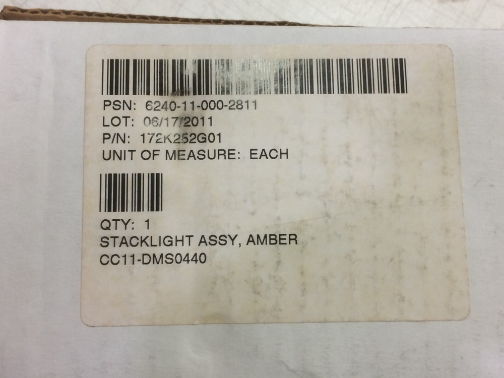 NEW ALLEN BRADLEY STACK LIGHT AASY AMBER W/POLE/BASE MOUNT STACKLIGHT 20"