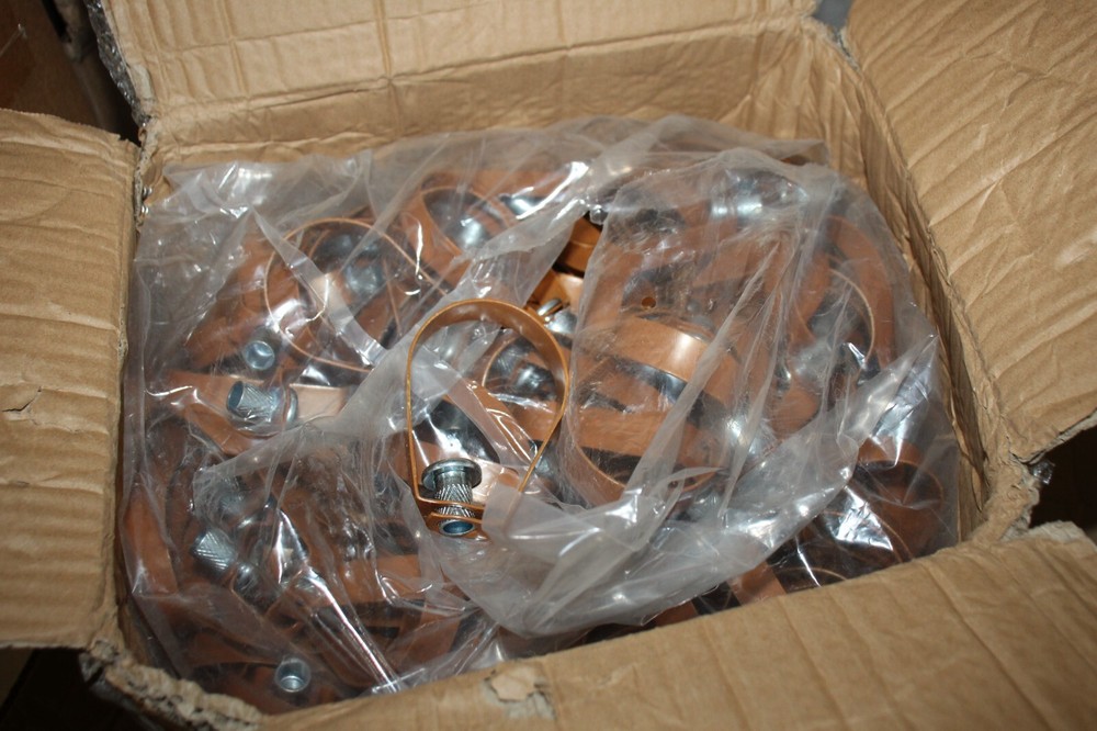 Box of 200 2" Copper EmLok Epoxy Coated Swivel Ring CPSV200 Pipe Hanger