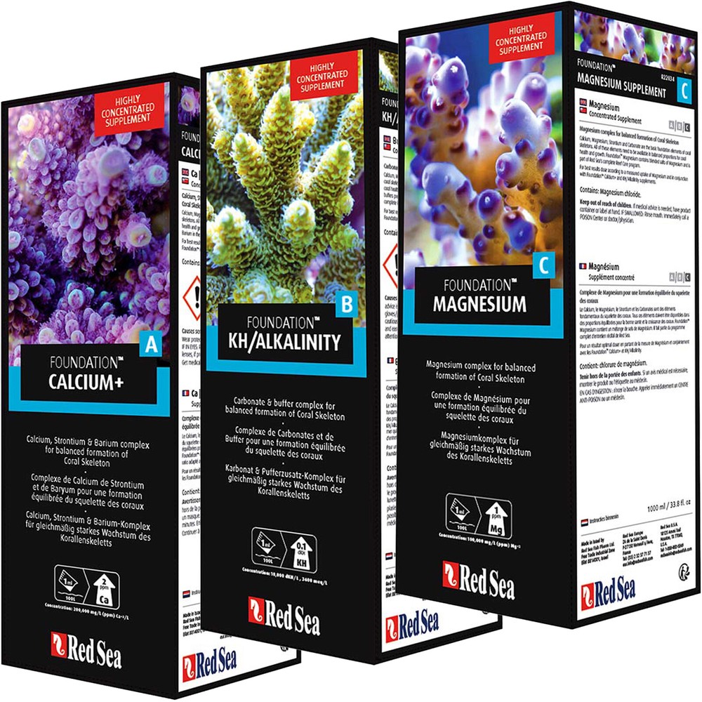 Red Sea Foundation ABC Supplements Complete Pro Pack Calcium Magnesium KH