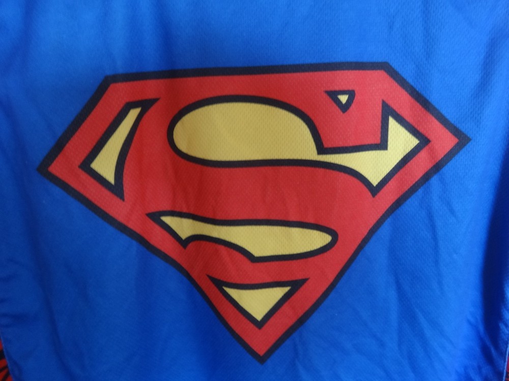 EUC Superman # 00 DC Comics Sleeveless Jersey Shirt Men Medium Polyester