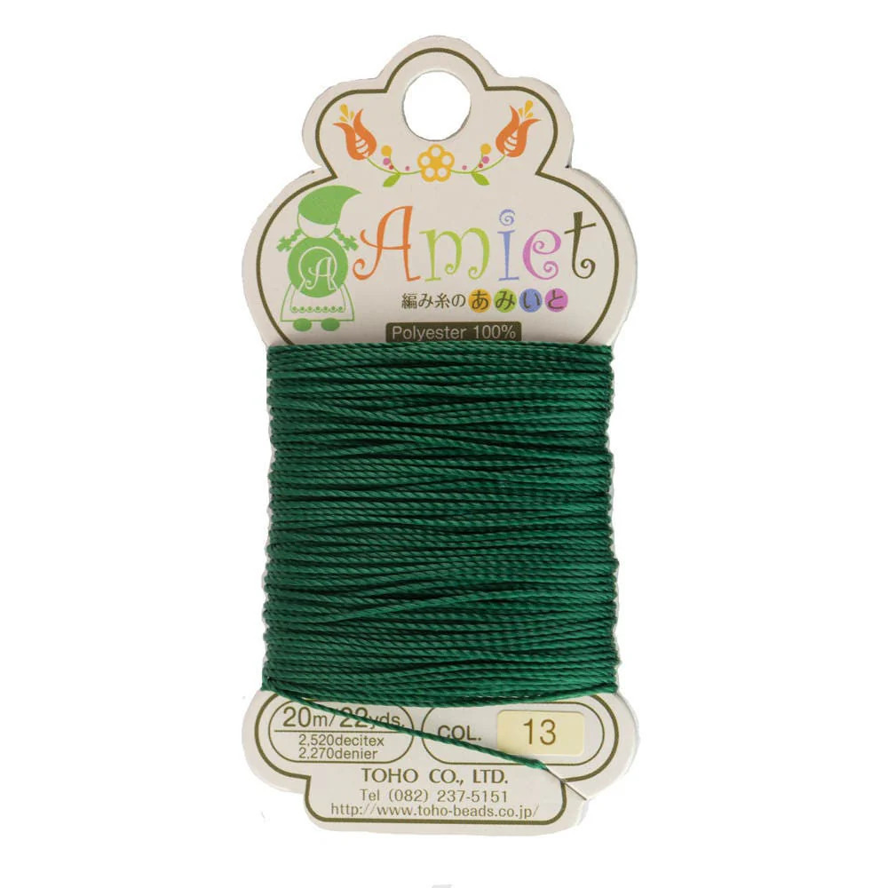 Emerald Toho Amiet Polyester Thread 22yrds/20m