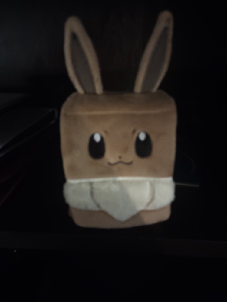 Pokémon Eevee Plush Deck Box Brown Beige for Pokémon TCG Card Storage