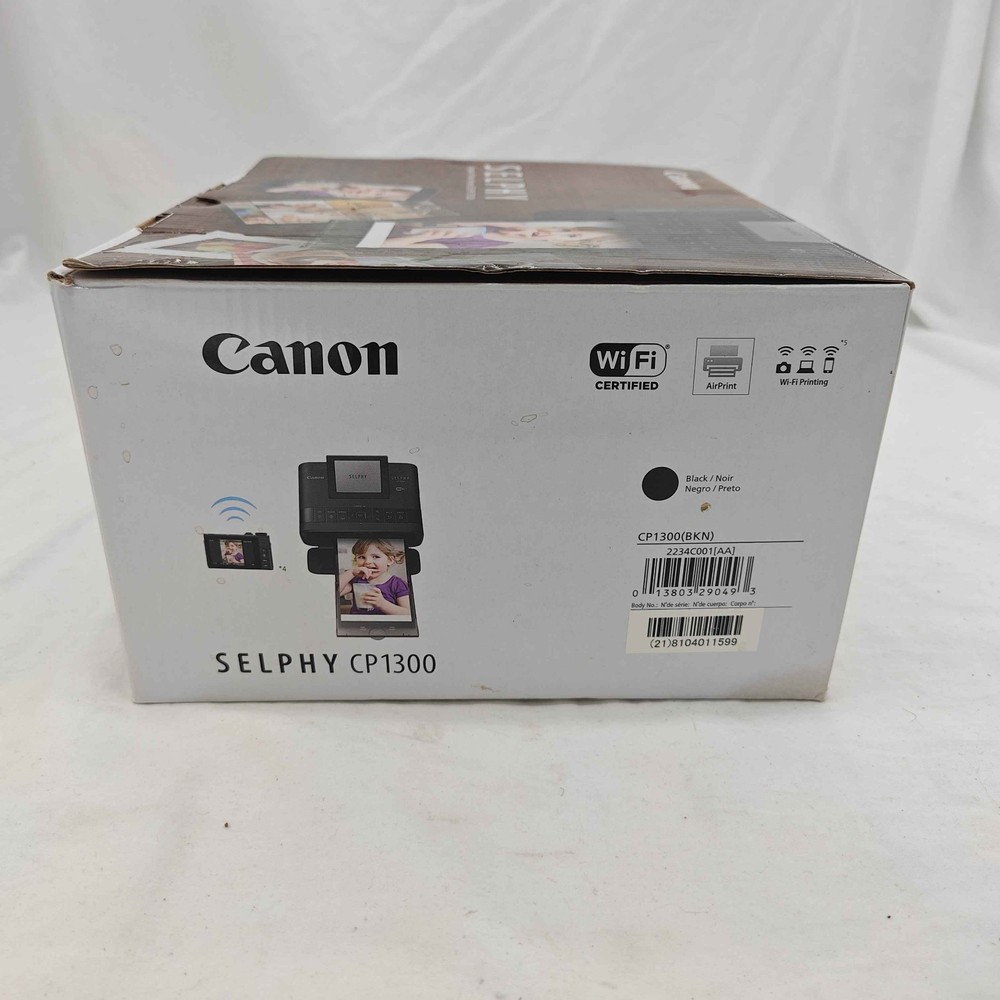 Canon SELPHY CP1300 Compact Wireless Black Photo Printer
