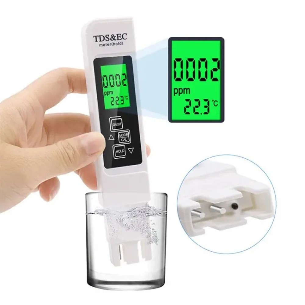 2PC TDS Meter 0-9990ppm Digital Tester Water Quality Testing Kits Drinking Water