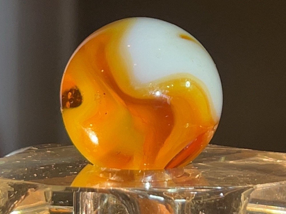 AKRO AGATE  CORKSCREW Egg Yoke Shooter MARBLE