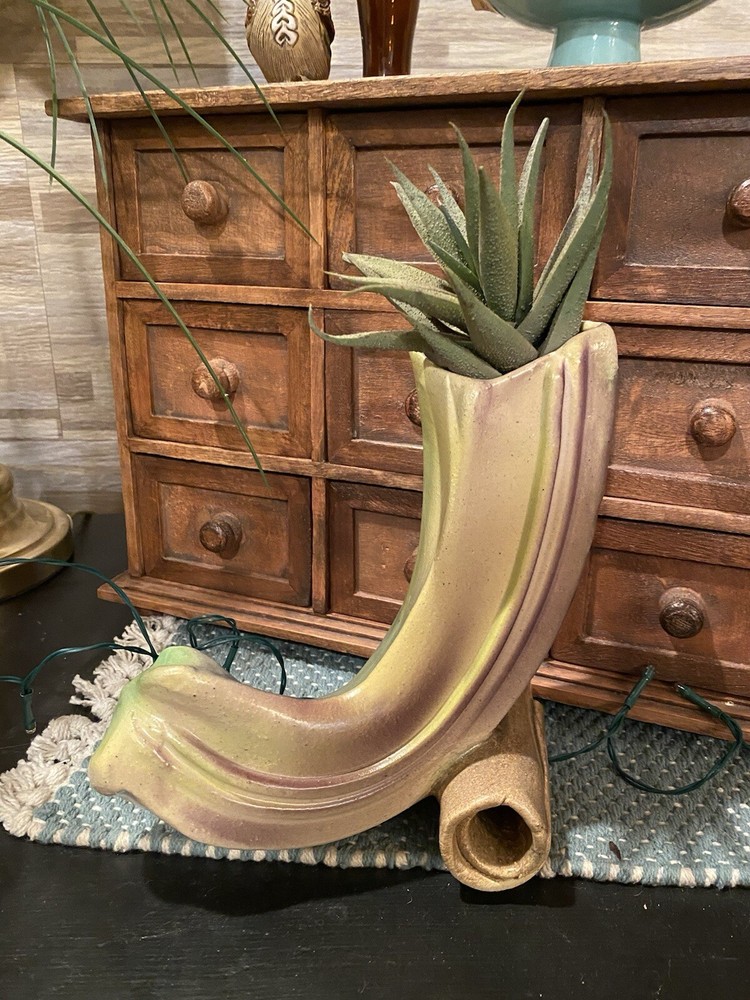 Unique Handmade Art Pottery Abstract Design Planter With Etchings